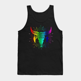 Buffalo Skull Rainbow Tank Top